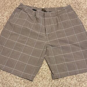 Burnside Men's Charcoal Checkered Shorts